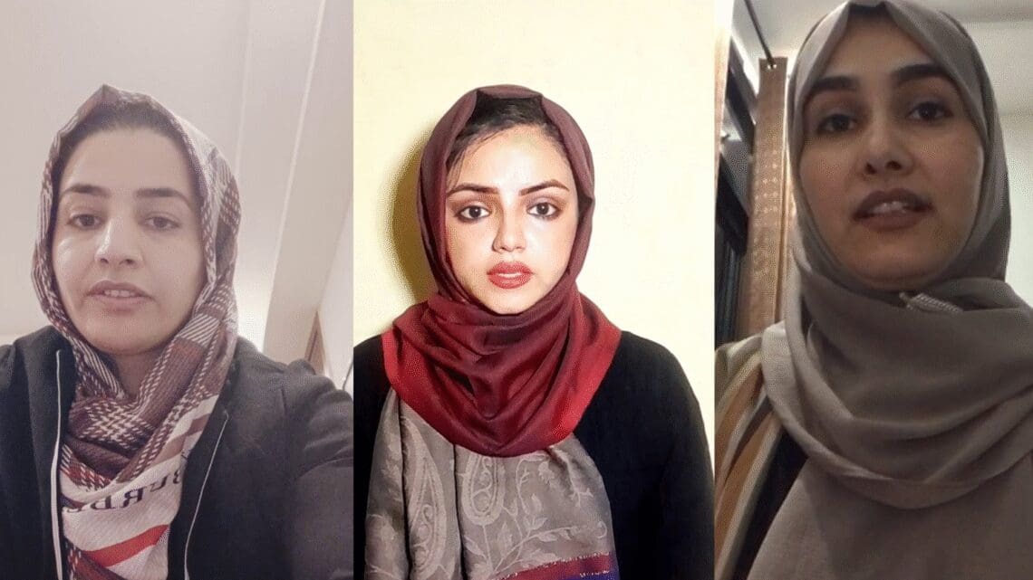 زنان معترض افغانستان کارزاری به‌نام «خبرنگاری جرم نیست» راه‌اندازی کردند