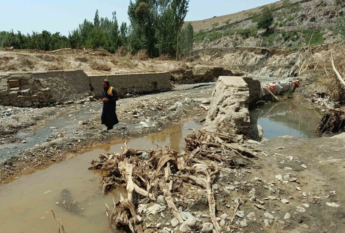 ملل متحد: سیلاب‌ها در میدان وردک به ۸۸۵ هکتار زمین کشاورزی آسیب رسانده اند