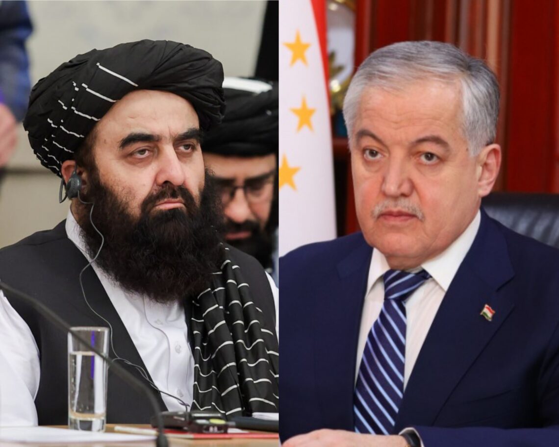 متقی در تماس با وزیر خارجه‌ی تاجیکستان: اقدام علیه عناصر مخرب نیاز زمان است