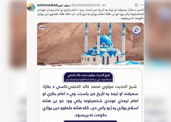 انتقاد از مسلمانی ازبیکستانی‌ها؛ وزارت امر به معروف طالبان پست حاوی اظهارات خالد حنفی را حذف کرد