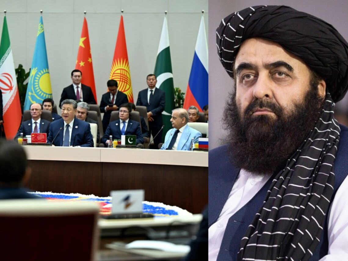 متقی در پی نشست شانگهای با وزیر خارجه‌ی قرغیزستان گفت‌وگو کرد
